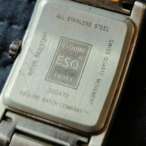 MENS SWISS ESQ BY MOVADO 300470 ALL STAINLESS STEEL BRACELET WATCH. - Picture 5 of 7